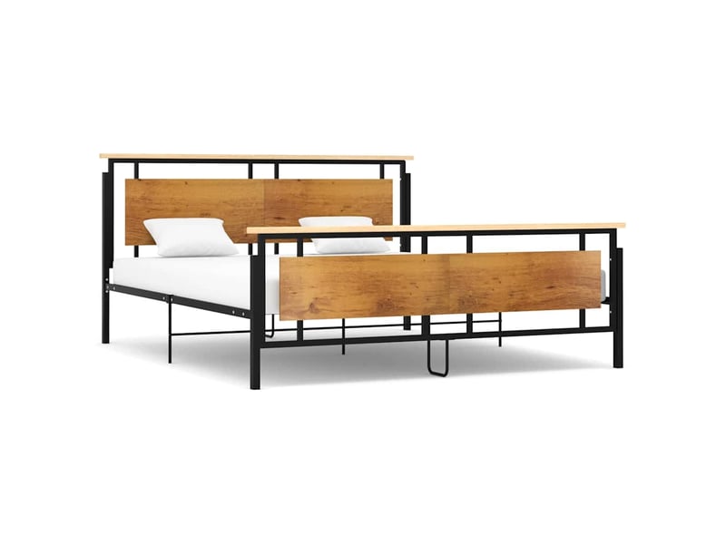  Lit double- lit adulte -  cadre de lit sans matelas métal 180x200 cm  - Conforama A