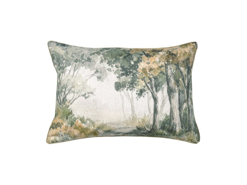  Coussin motif aquarelle forêt 40x60 cm  - Conforama E