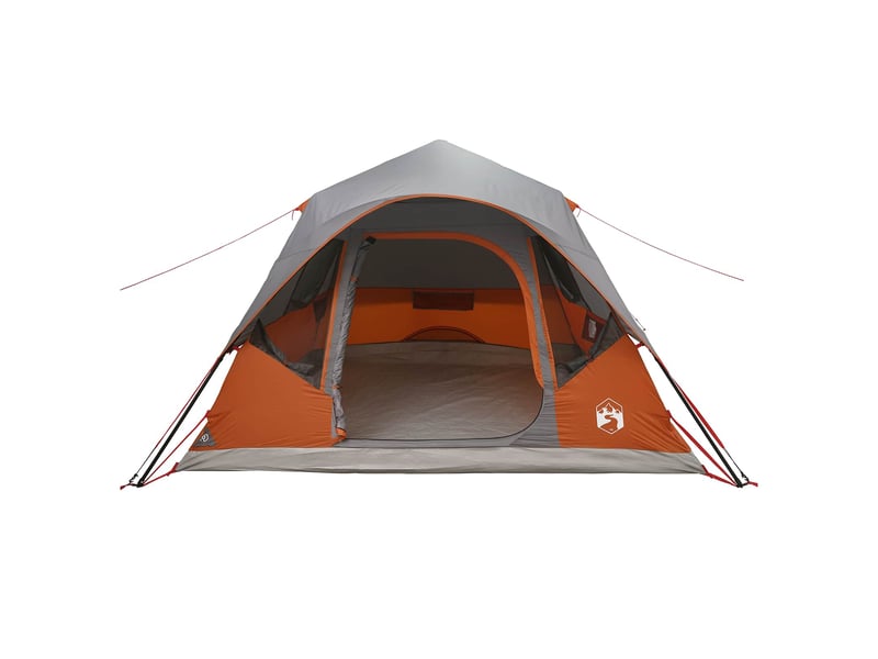  Tente instantanée, tente de camping gris et orange 305x275x190 cm  - Conforama D