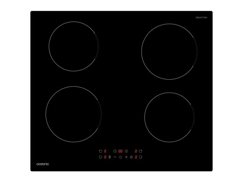  Table induction 4 zones 7200w vitrocéramique noir avec boost OCEATI4Z7B - Conforama A