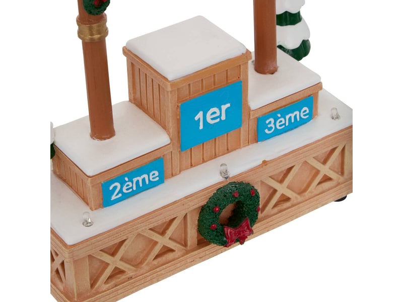  Podium de ski lumineux de village de noël 8 led à piles  - Conforama B