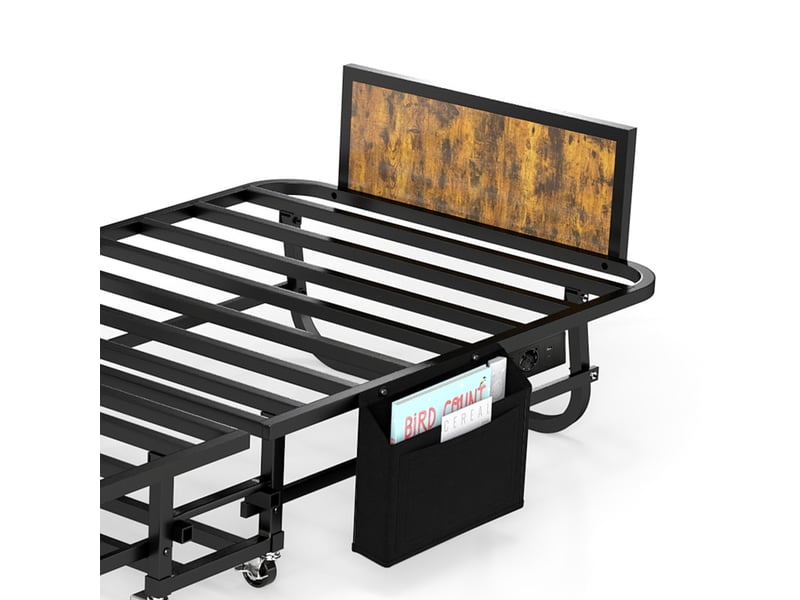  Lit pliant avec matelas 80x190 cm - mousse mémoire, port usb, roulettes, charge 204 kg  - Conforama W