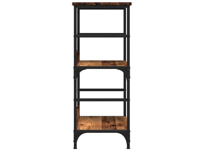  Bibliothèque, meuble de rangement salon vieux bois 50x33x82 cm bois d'ingénierie  - Conforama E