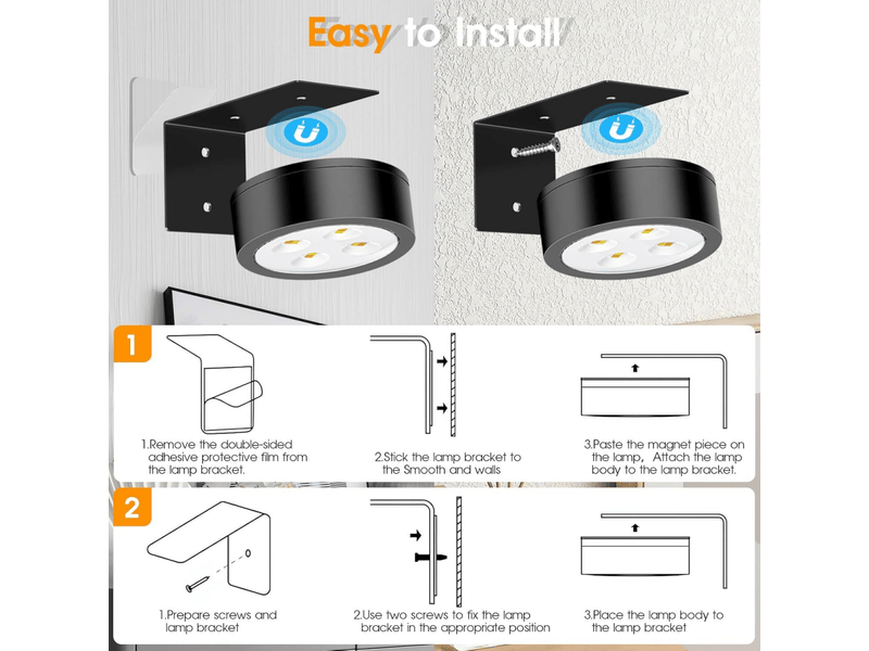  Lot de 3 luminaires led sans fil pour tableaux noirs rgb  - Conforama E