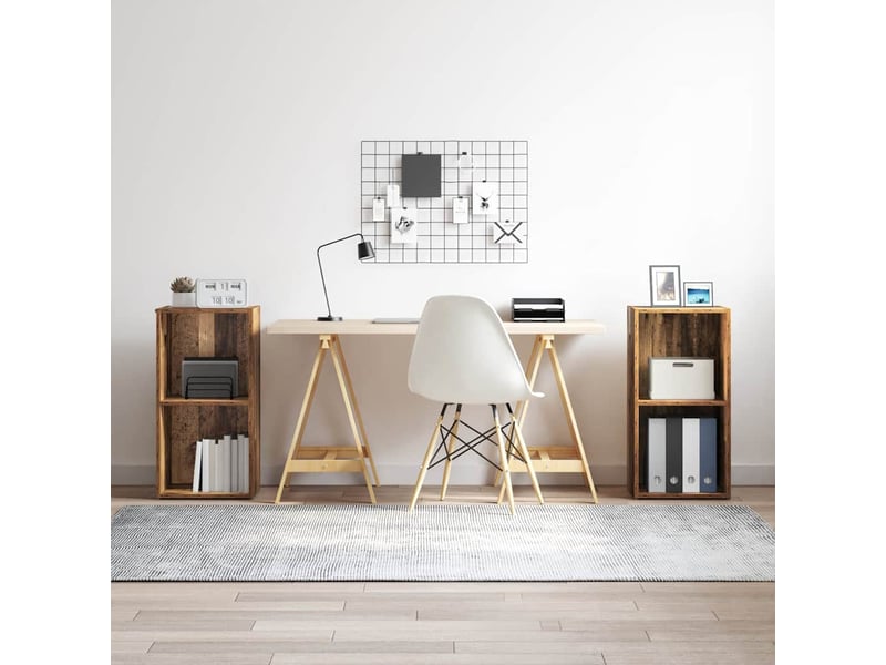  Ensemble meuble tv - banc tv - meuble de rangement 2 pcs bois ancien bois d'ingénierie  - Conforama B