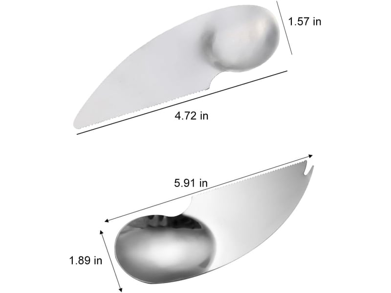  Cuillères à kiwi inox (lot de 4) – outils pratiques pour découper et déguster les fruits facilement et proprement  - Conforama B