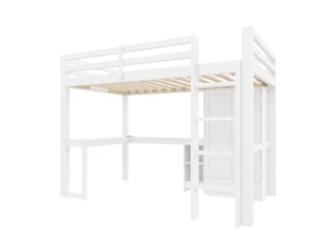 Lit mezzanine 90x200 cm SEYAKANY   coloris blanc