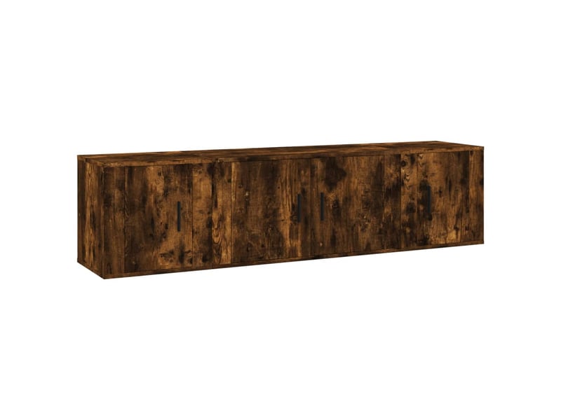  Ensemble de meubles tv 3 pcs chêne fumé bois d'ingénierie shl69167  - Conforama A