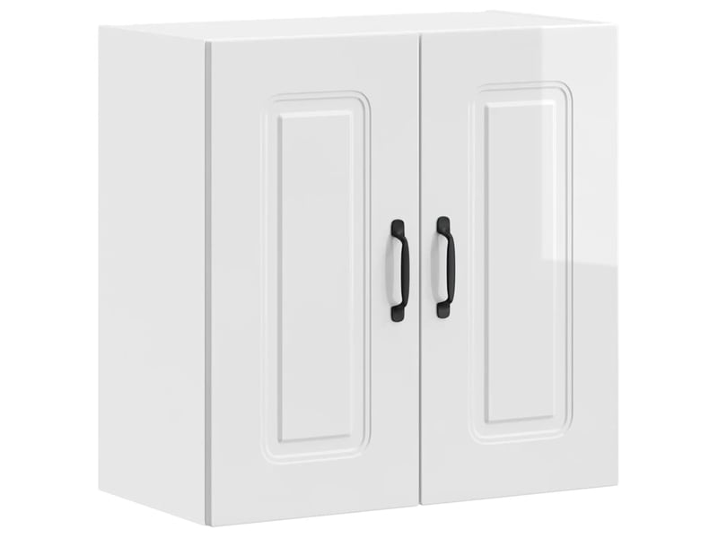  Armoire murale de cuisine kalmar blanc brillant bois ingénierie shl370  - Conforama A