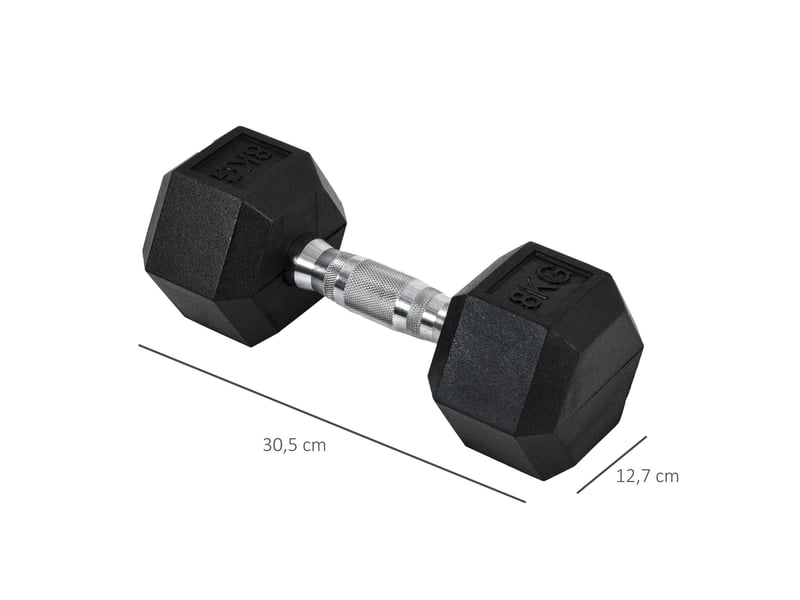  Set de 2 haltères hexagonaux 2x8 kg métal noir  - Conforama E