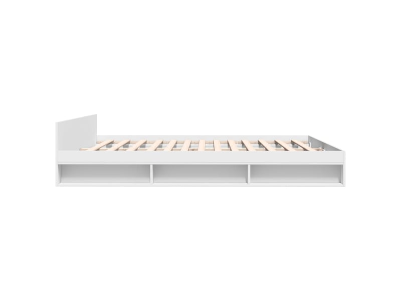  Lit double- lit adulte -  cadre de lit avec tiroirs sans matelas blanc 180x200 cm  - Conforama D