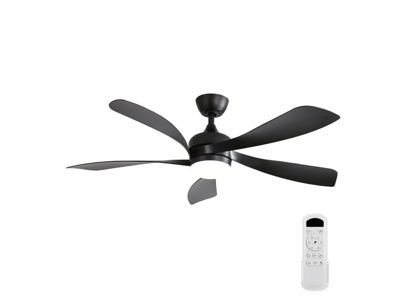 Ventilateur de plafond rolipo avec lumière led télécommande moteur dc silencieux réversible - Conforama A