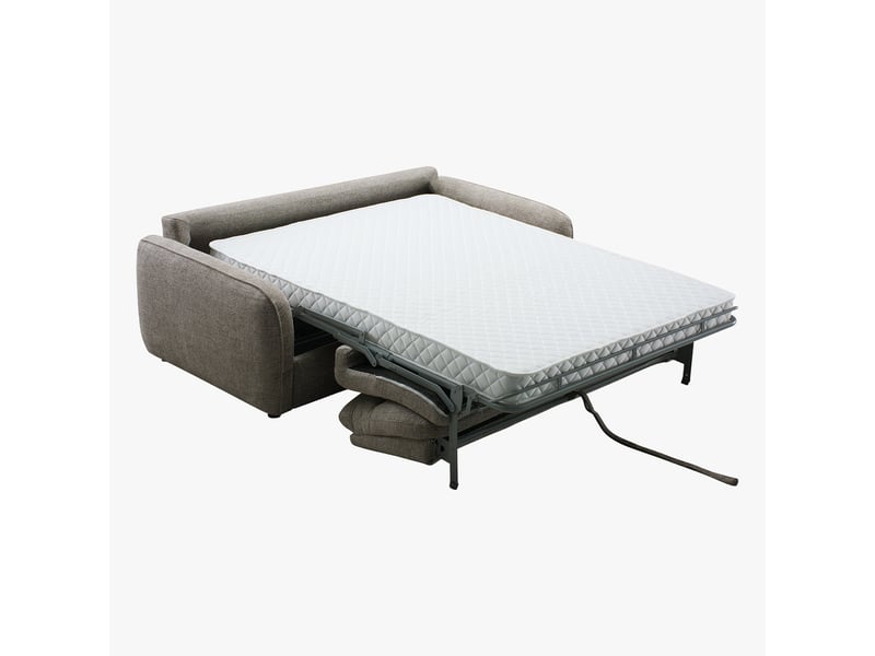 Canapé 3 places convertible matelas 12 cm en tissu taupe - Conforama E