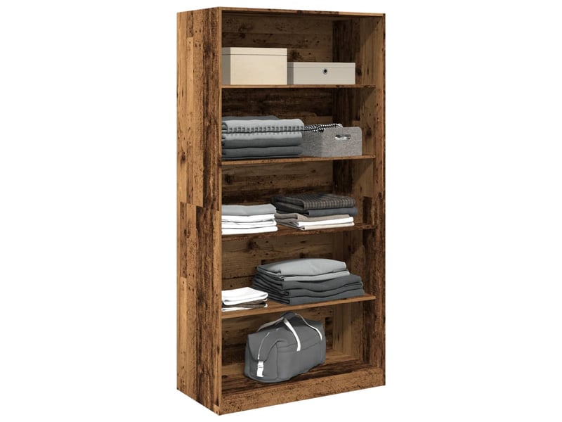  Garde-robe, armoire de rangement vieux bois 100x50x200 cm bois d'ingénierie shl6665  - Conforama C