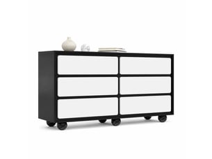 Commode 6 tiroir(s)    HAVRYA  coloris bicolore largeur 140 cm