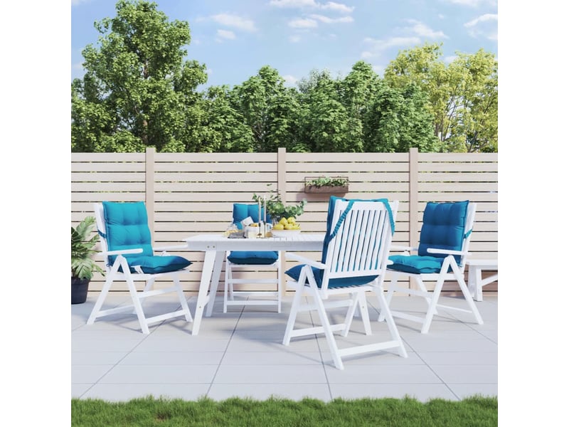 Lot de 4 coussins d'extérieur, coussins de chaise bleu 100 x 50 x 7 cm cf56408 - Conforama B