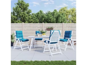 Lot de 4 coussins d'extérieur, coussins de chaise bleu 100 x 50 x 7 cm cf56408