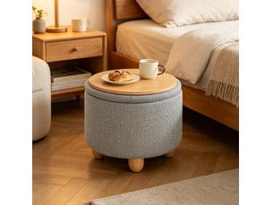 Pouf / repose pied MIVRAY gris