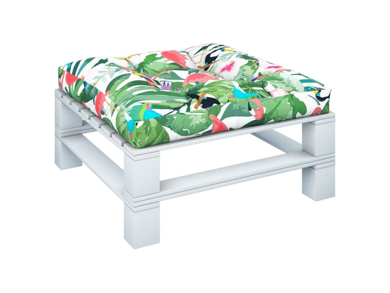  Coussin de palette, coussin de chaise, coussin de canapé multicolore 80x80x12 cm tissu cf55405  - Conforama C