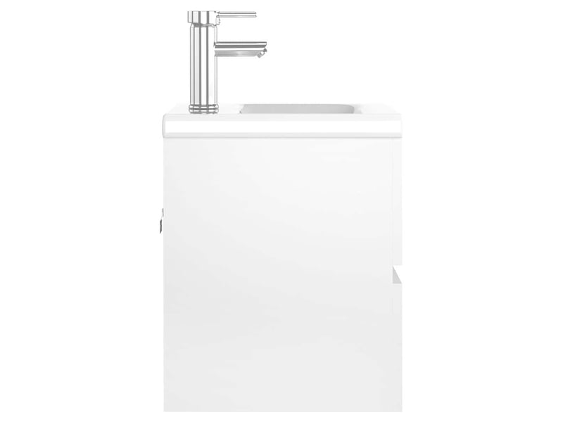  Armoire d'évier avec lavabo intégré blanc bois d'ingénierie shl1487  - Conforama E