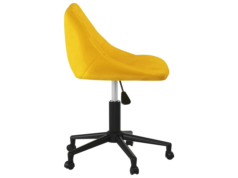  Chaise de salle à manger, chaise pivotante jaune moutarde velours cf28731  - Conforama C