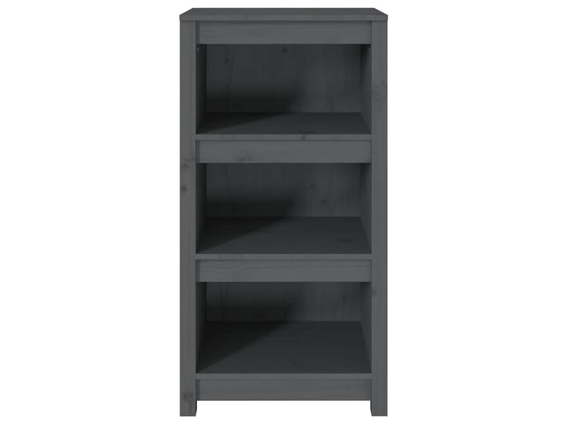  Bibliothèque, meuble de rangement salon gris 50x35x97 cm bois de pin massif  - Conforama D