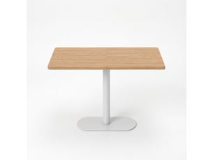 Table de salle à manger 6 personnes à pied central en panneaux de particules 120×70×75 cm chêne