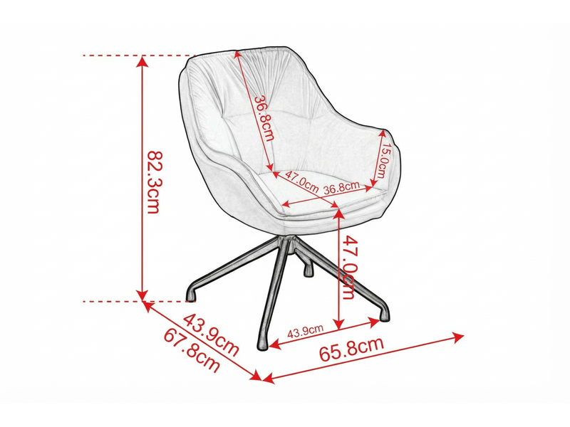  Fauteuil de bureau pivotant avec assise ergonomique, accoudoirs intégrés et retour automatique, simili cuir beige  - Conforama E