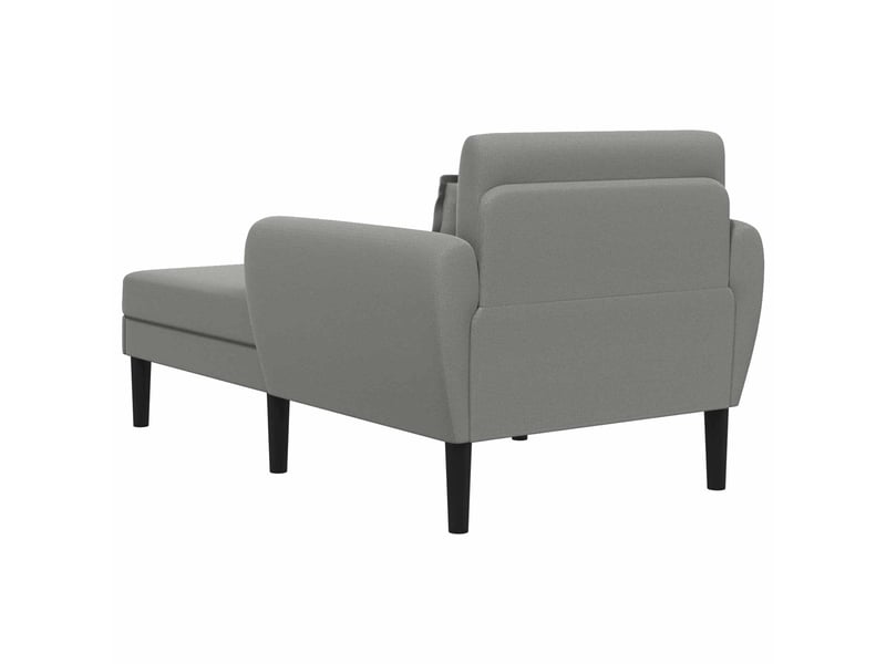 Vidaxl chaise longue gris foncé velours granuleux - Conforama E