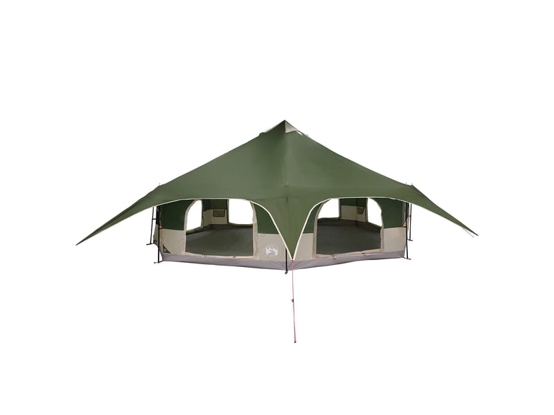 Tente de camping, tente familiale 18 personne vert - Conforama A