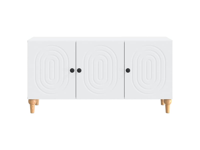  Meuble tv - banc tv - meuble de rangement blanc 99 x 34,5 x 50 cm bois d'ingénierie  - Conforama E
