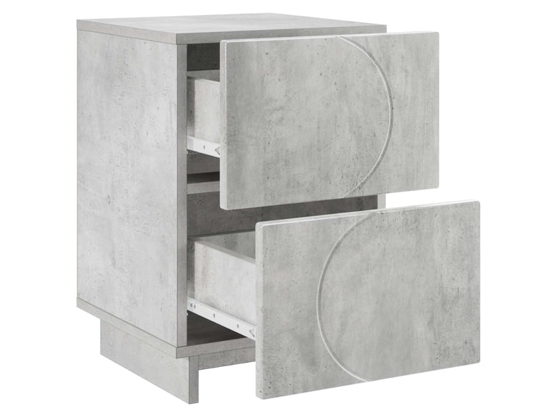  Table de chevet - cabinet de chevet - table de nuit gris béton 33,5 x 34,5 x 50 cm  - Conforama B