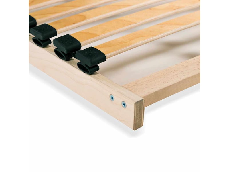  Lit simple- lit adulte -  sommier à lattes sans matelas avec 28 lattes 7 zones 100x200 cm  - Conforama D