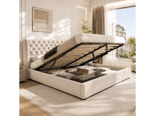 Lit coffre 160x200 cm <strong></strong>  <strong>3068034AAC</strong> coloris beige