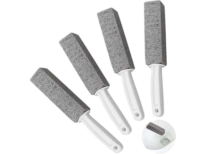  Brosse de nettoyage en pierre ponce – lot de 4 avec poignée, pour cuvette de toilette, élimine les taches et les anneaux d'eau dure.  - Conforama A
