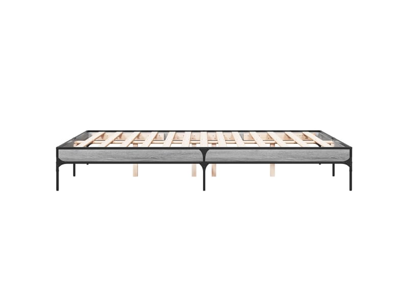  Lit double- lit adulte -  cadre de lit sans matelas sonoma gris 150x200 cm  - Conforama D