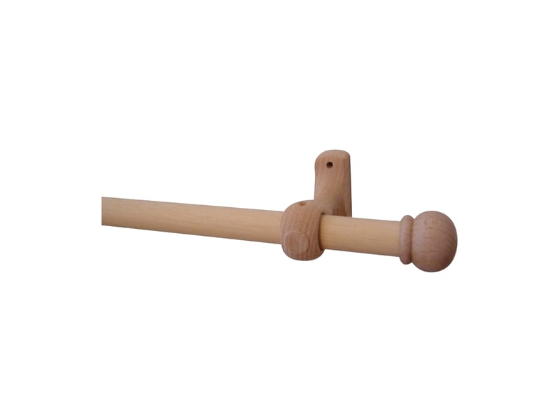  Kit tringle à rideaux en bois embouts anglais d20 mm 180 cm  - Conforama B