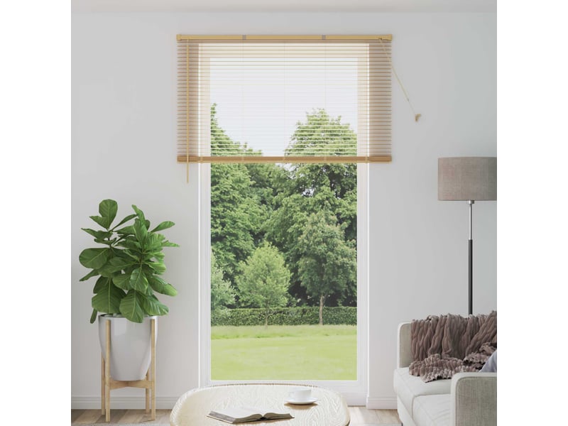  Store vénitien, store de fenêtre marron clair avec motif 213 x 150 cm 25 mm pvc cf47945  - Conforama B