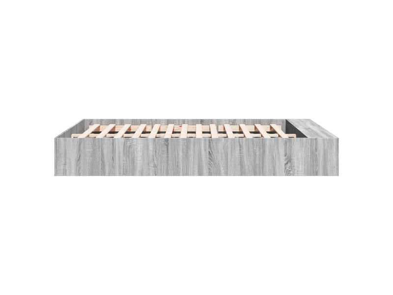  Lit double- lit adulte -  cadre de lit sans matelas sonoma gris 140x200 cm  - Conforama D