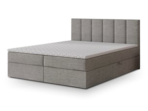 Lit avec rangement 180x200 cm <strong>MASSENO</strong> <strong></strong> coloris gris