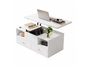 Table basse rectangulaire coloris blanc <strong></strong> <strong></strong> - 50 cmx100 cm