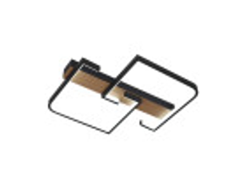  Fabrilamp frondella, plafonnier, moderne, led, 76 w, 8360 lm, 3000-4000-6500 k, noirmadera, 6 x 45 x 38 cm 244987688 - Conforama B