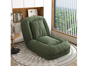 Fauteuil fixe <strong>HAVRYA</strong> <strong></strong> Tissu vert vendu A l'unité