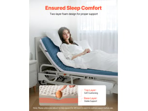 Matelas 90x190 cm <strong>VEVOR</strong>  <strong>LSS006</strong> Mousse soutien Medium épaisseur 8.9 cm