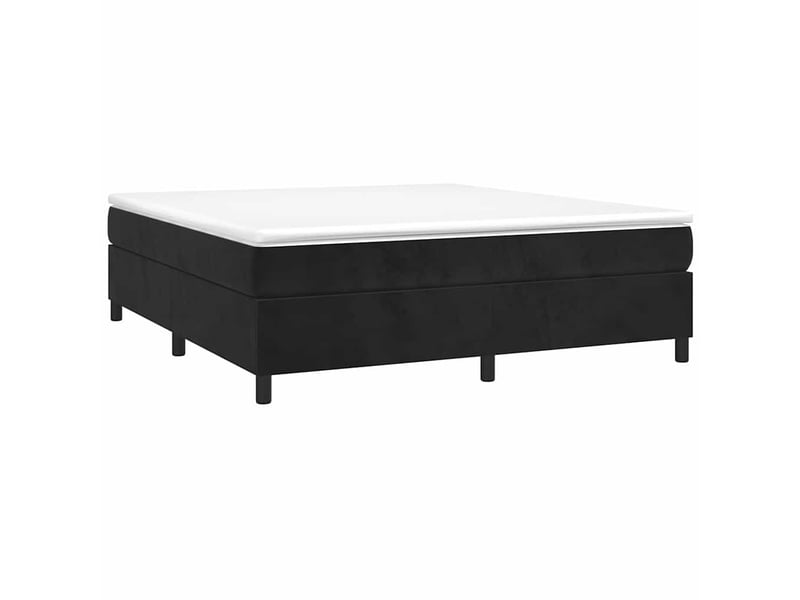  Lit double- lit adulte -  cadre de lit à lattes noir 200x200 cm velours  - Conforama B