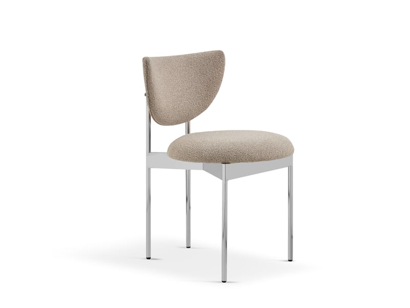  Lot de 2 chaises de salle à manger scandinaves - lot de 2 - design scandinave - kaki clair - revêtement en tissu 54x47x76cm - Conforama D