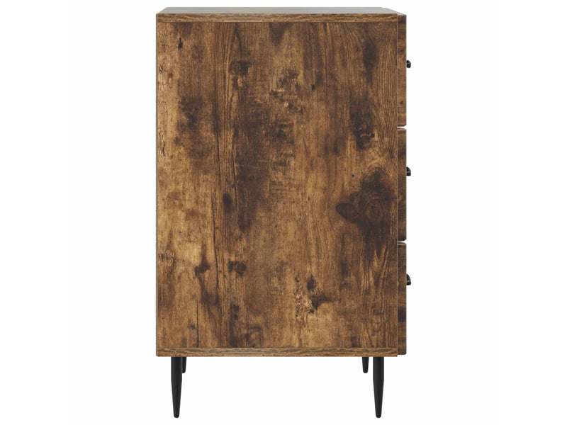  Table de chevet - cabinet de chevet - table de nuit avec tiroir chêne fumé 43 x 41 x 66,5 cm  - Conforama E