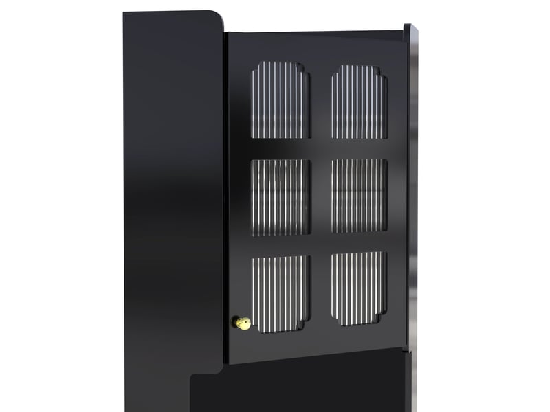  Meuble de rangement d'angle 63,5 x 157,5 cm noir en mdf laqué, avec led intégrée pilotée par application  - Conforama E
