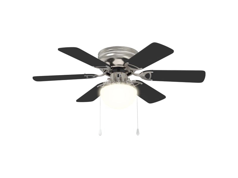  Vidaxl ventilateur de plafond avec lumière ø 82 cm noir  - Conforama A