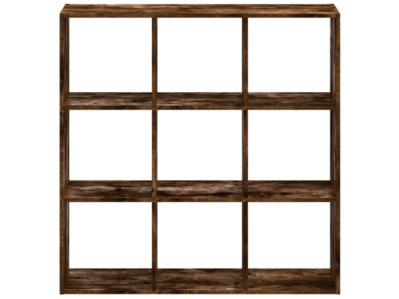  Bibliothèque, étagère de rangement chêne fumé 102x32x102 cm bois d'ingénierie  - Conforama D